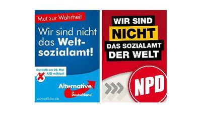 Ähnlichkeit nur auf den Plakaten? Bild: tagesschau.de